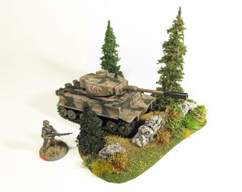 2 pc WOODED RUINS War Game Scenery: 15mm 28mm Scale Terrain Scatter #563