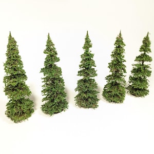 5 pcs 7" Pines on Bases 28mm 32mm Games HO Scale Modell RR