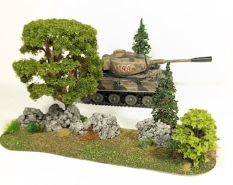 2 pc WOODED RUINS War Game Scenery: 15mm 28mm Scale Terrain Scatter #565