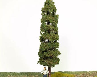 O Scale Model Pine Tree: 10" Realistic Railroad Scenery