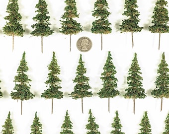 20 pcs 3" ELK RIVER Pines - Handmade Realistic Landscape Scenery