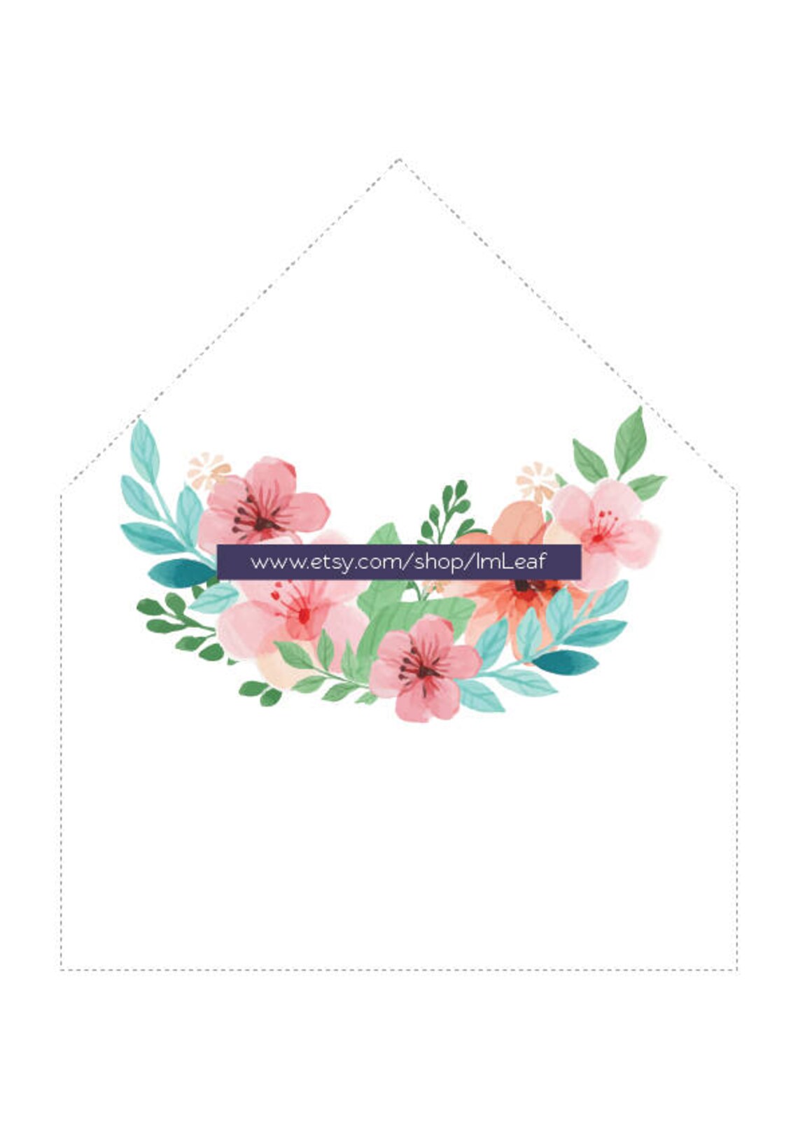 DIY Printable Wedding A7/ A6 Envelope Liner Template__mint | Etsy