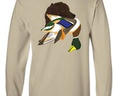 Boykin Spaniel with Mallard Duck Long-Sleeve T-Shirt