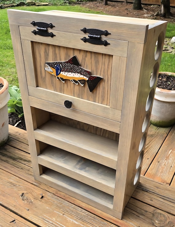 The Kinniconnick Creek Fly Rod & Reel Storage Cabinet - Etsy Canada