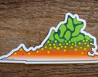 Virginia Brook Trout Sticker Decal