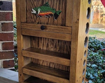 The Kinniconnick Creek Fly Rod & Reel Storage Cabinet