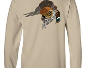 German Wirehaired Pointer with Pheasant Long-Sleeve T-Shirt