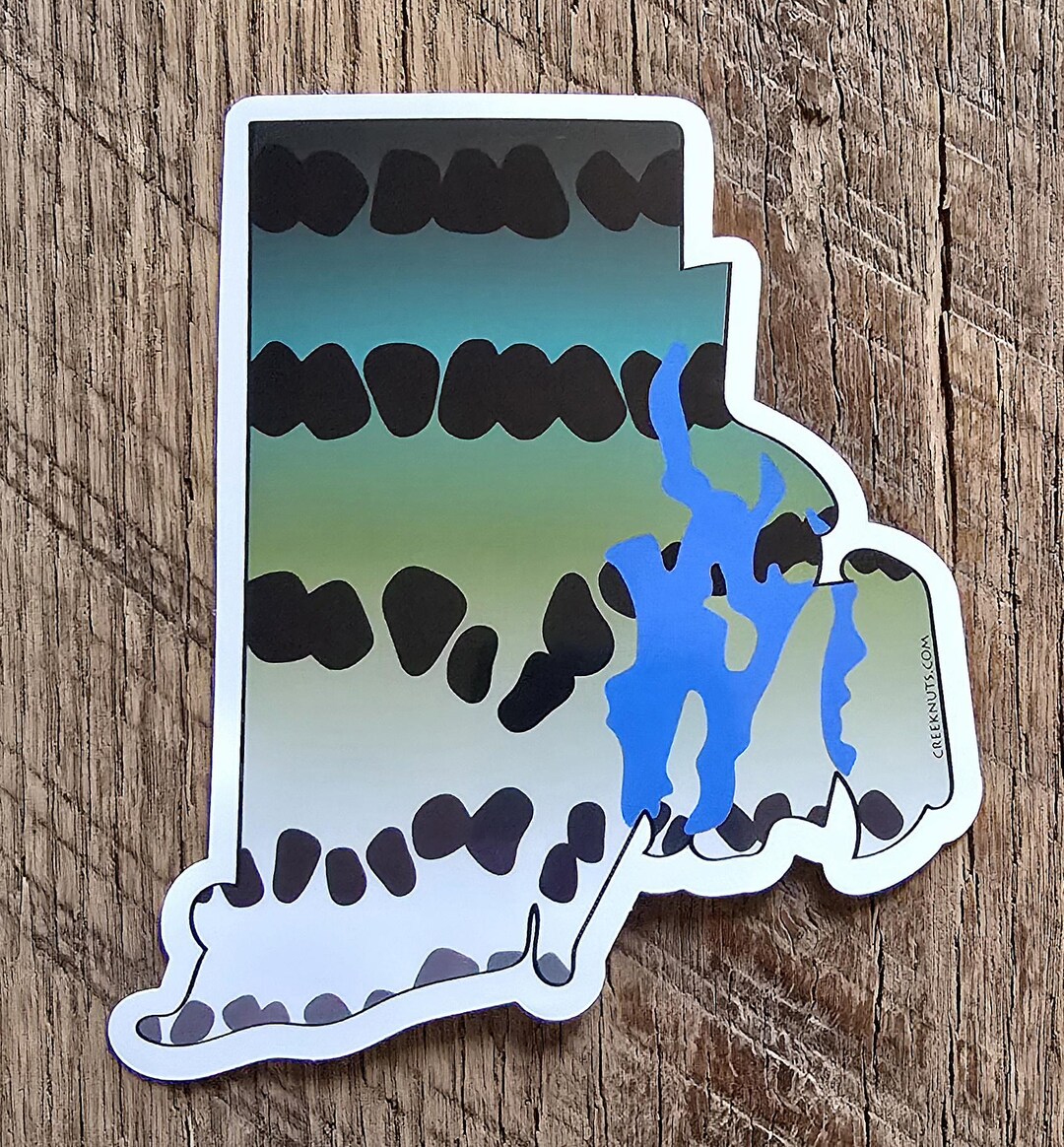 Ri Icon Sticker Rhode Island Striper Sticker Decal - Etsy