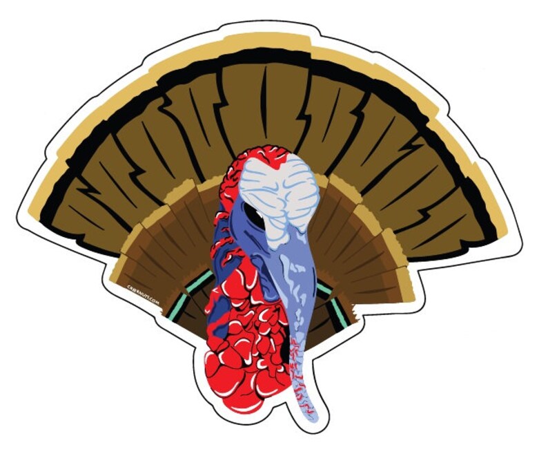 The Angry Turkey Sticker Decal - Etsy