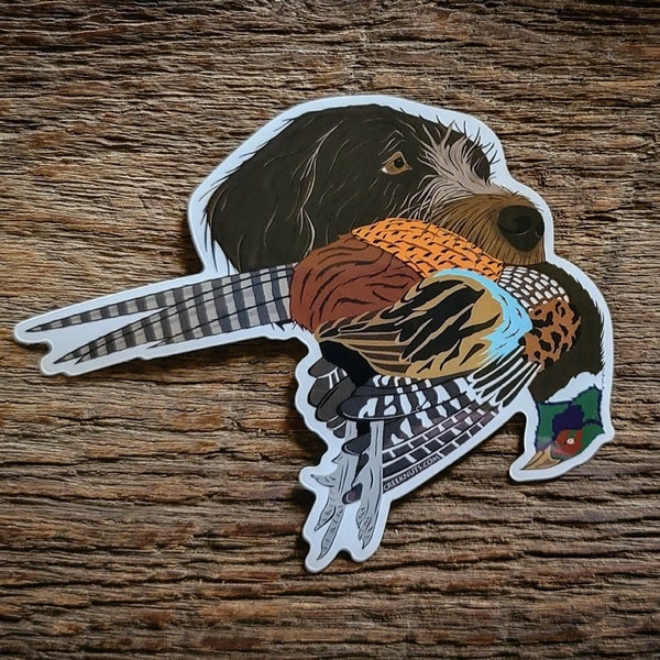 Griffon with Pheasant Sticker Decal