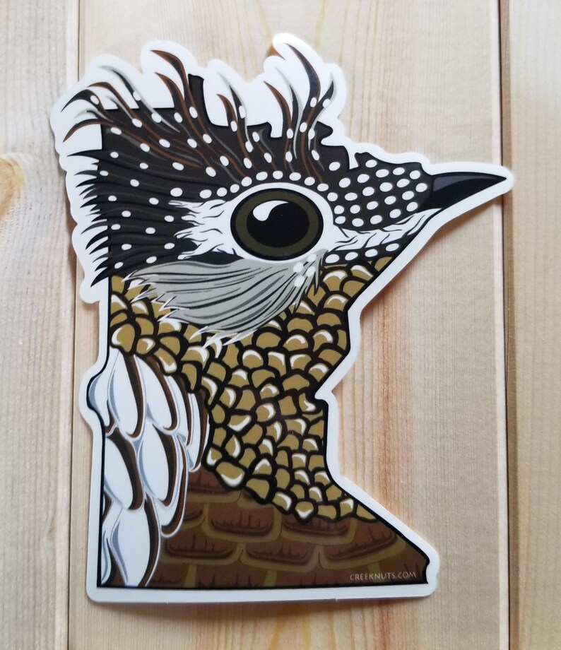 Minnesota Grouse Sticker Decal Etsy