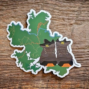 Hiking Boots on Red River Gorge Sticker Decal