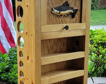 The Kinniconnick Creek Fly Rod & Reel Storage Cabinet 