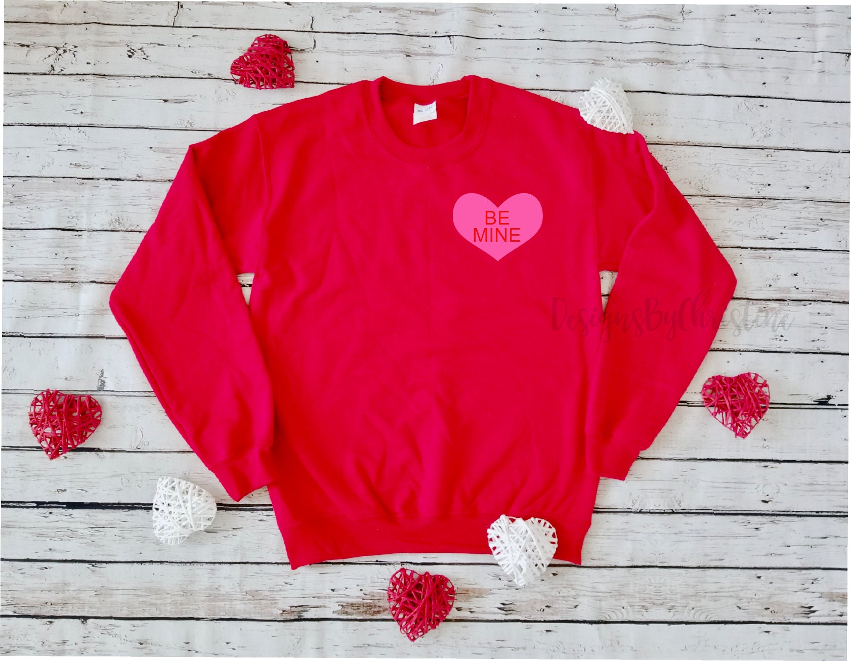 Pink Hearts Sweater - Etsy