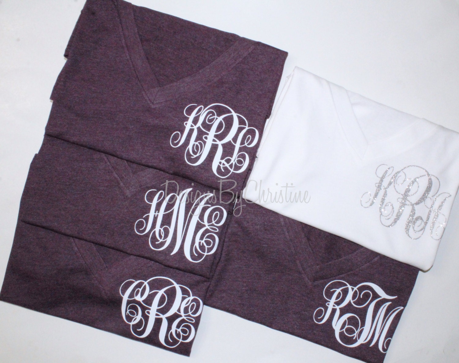 monogrammed shirts for bridal party