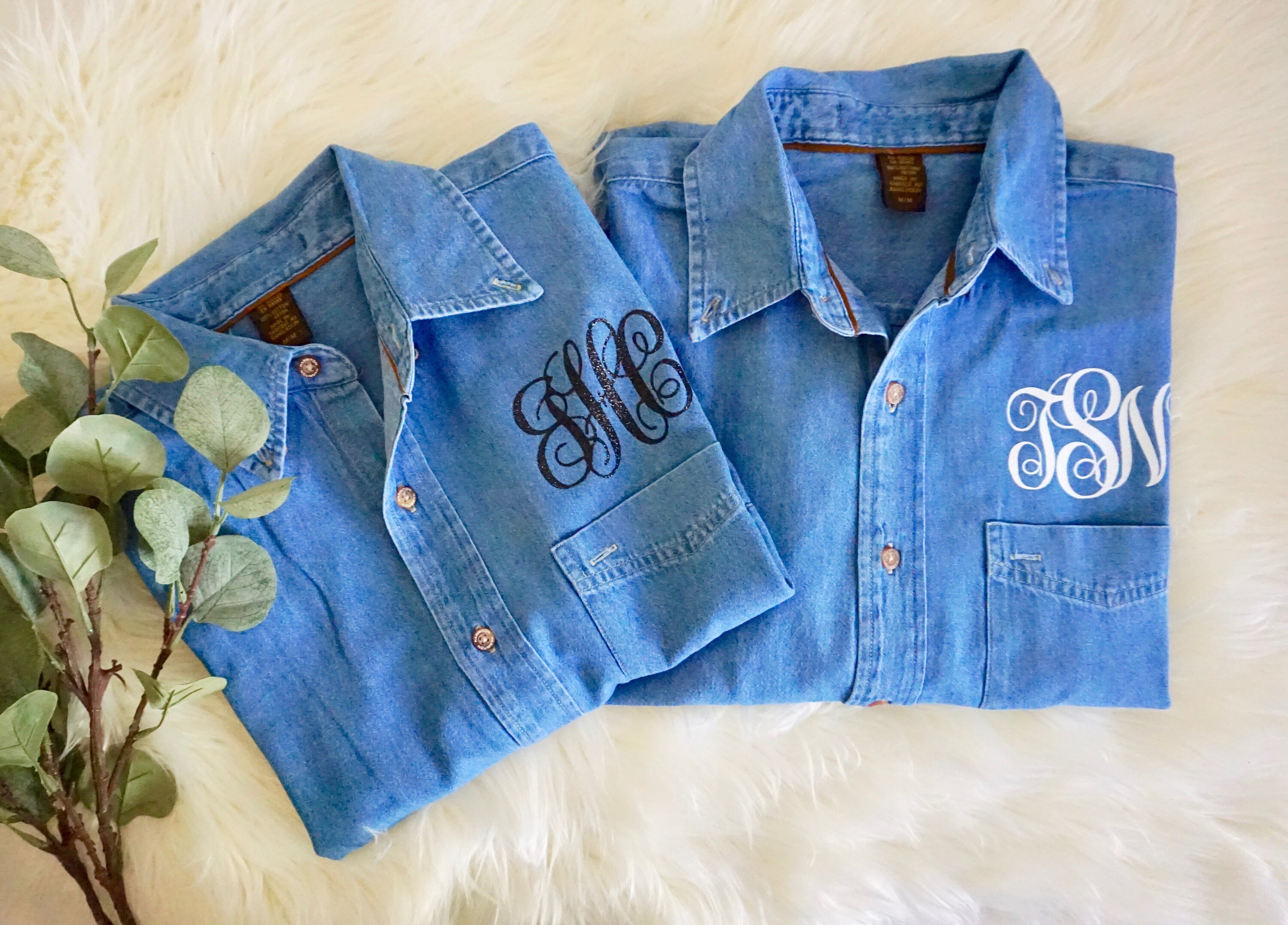 monogrammed shirts for bridal party