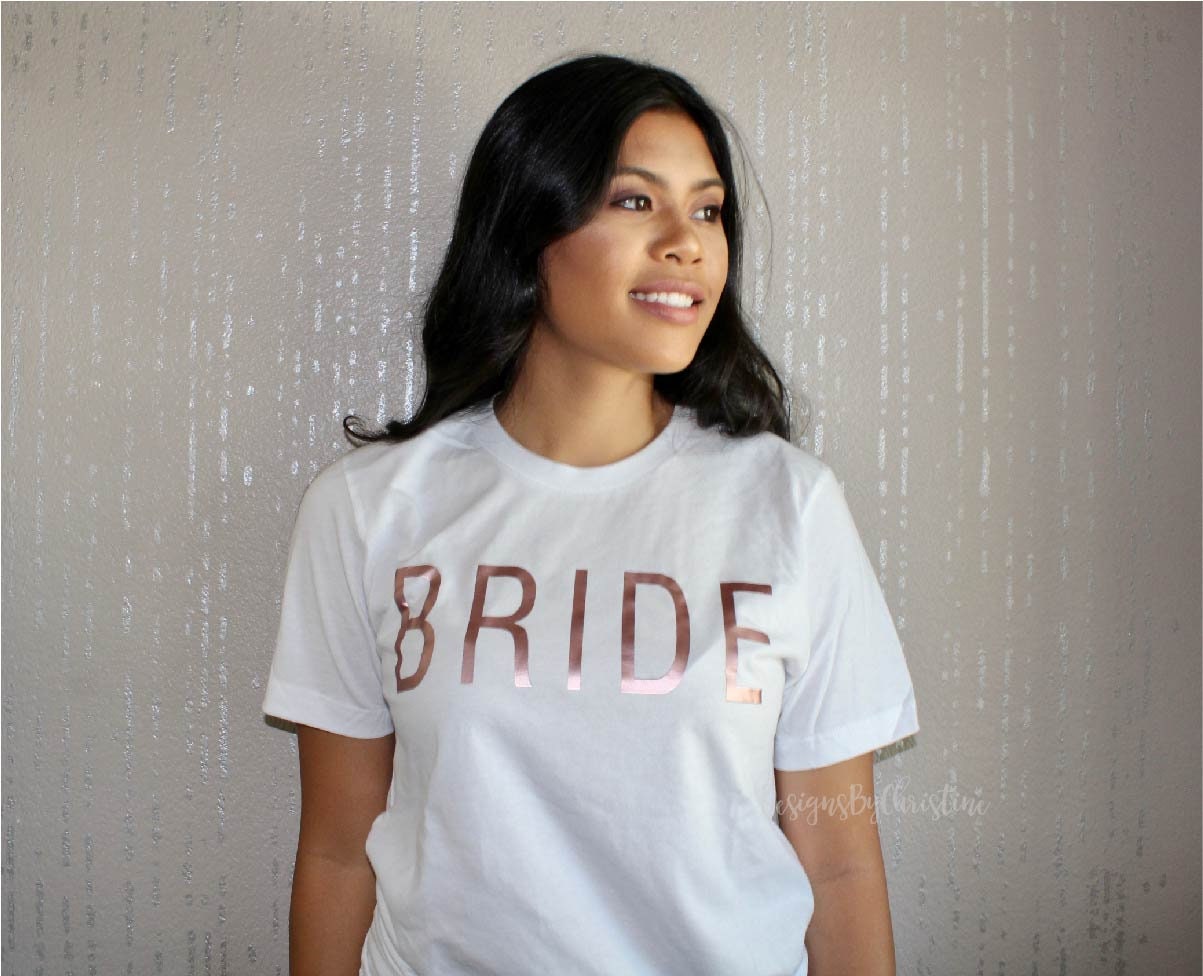 Bride Shirt. Bride Rose gold shirt 