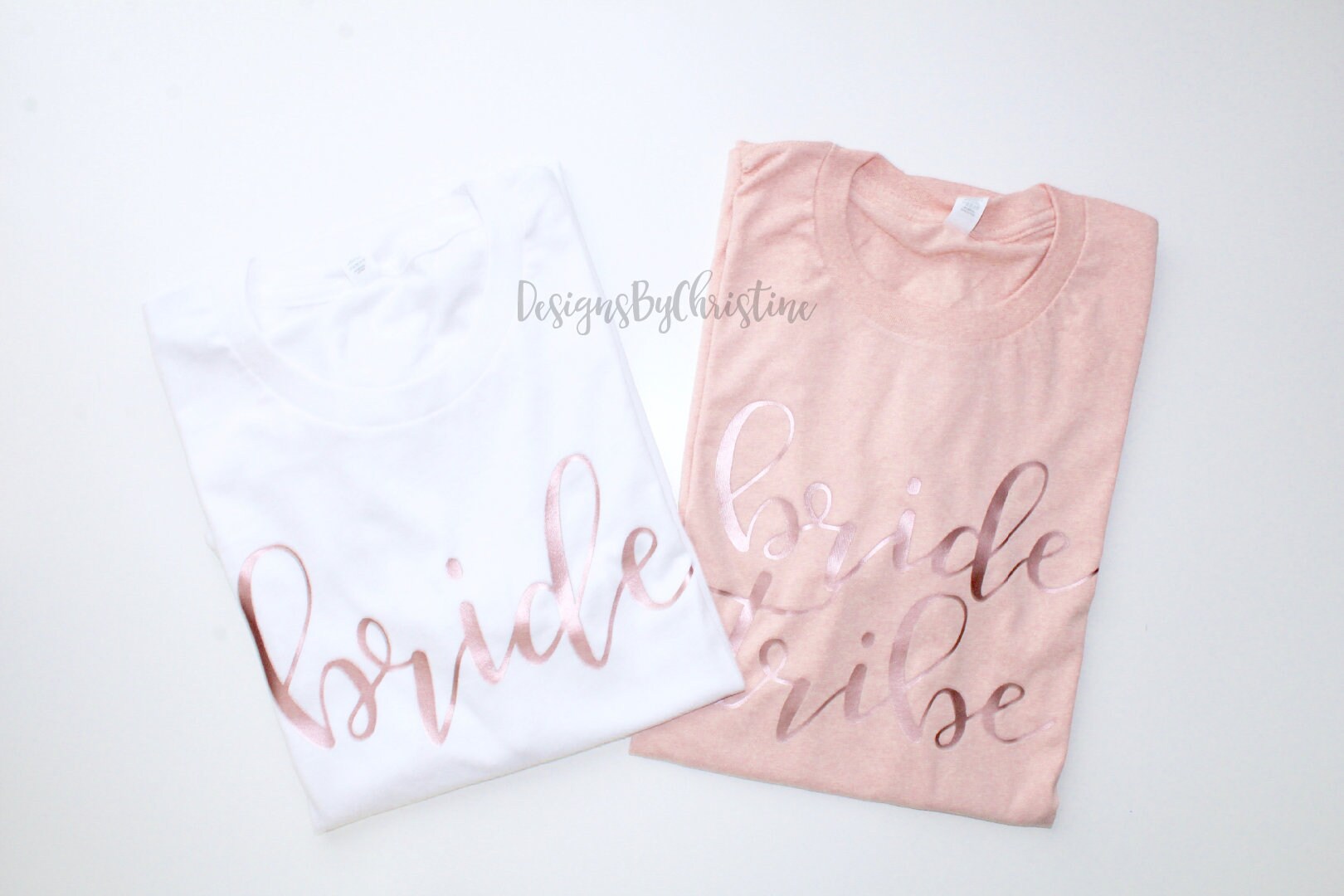 rose gold bridesmaid shirts