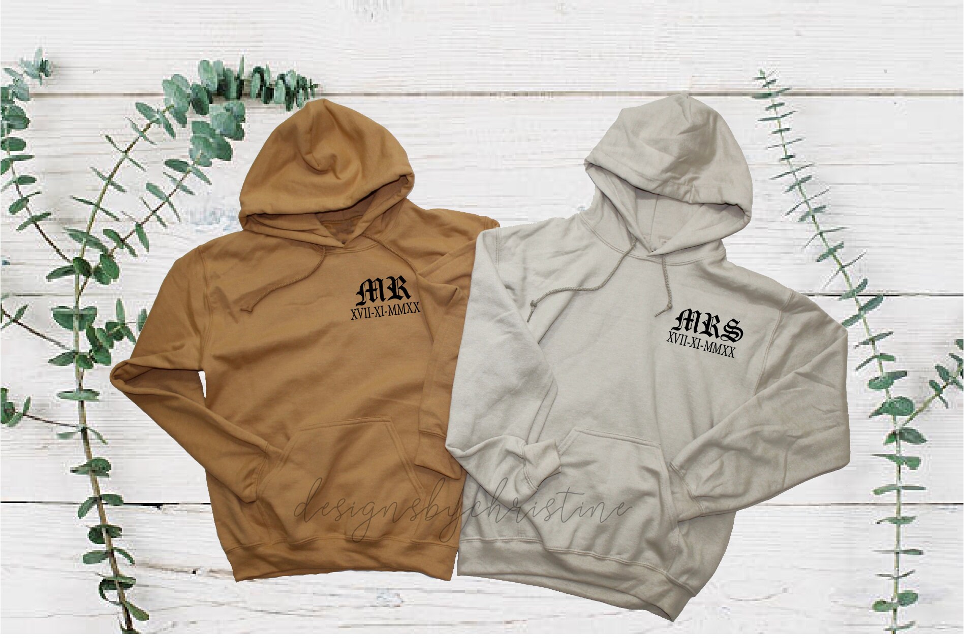 Mr And Mrs Hooded Sweater Newlywed Wedding Date Custom Sweatshirts Custom Date Wedding Sweaters Mr And Mrs Couples Hoodies mr and mrs hooded sweater newlywed