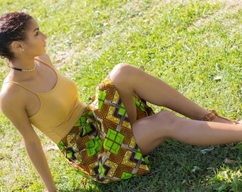 OKYIN Ankara Flare Skirt