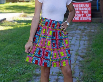 Memen Ankara Print Skirt