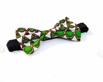 Ankara Adjustable Green Bow tie