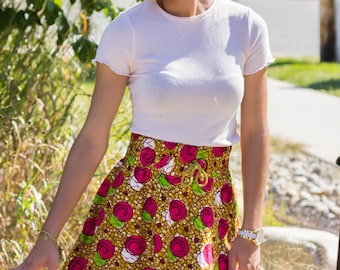 AKETESIA High Waisted Flare skirt