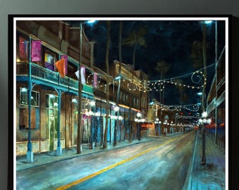 Impression d'art d'Ybor City Tampa en Floride, excellente idée cadeau pour les amateurs d'art, cadeau pour lui, cadeau pour elle.