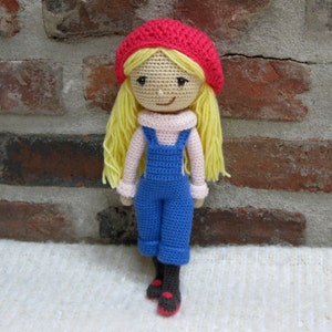 WINTER GIRL Amigurumi Pattern Crochet Doll Pattern Tutorial PDF Plush Doll Girl image 4