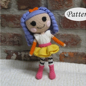 PATTERN Lalaloopsy Peanut Amigurumi Crochet Doll Photo Tutorial PDF image 1