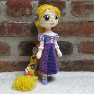 RAPUNZEL Amigurumi Pattern Crochet Doll Pattern Amigurumi Princess Pattern Tutorial PDF Plush Doll Girl image 4