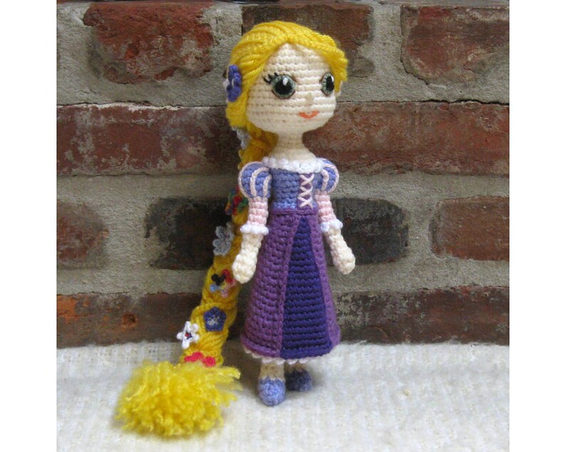 RAPUNZEL Amigurumi Pattern Crochet Doll Pattern Amigurumi Princess Pattern Tutorial PDF Plush Doll Girl image 4