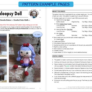 PATTERN Mini Lalaloopsy Doll Amigurumi Crochet Doll Photo Tutorial PDF image 5