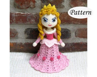 AURORA Sleeping Beauty - Amigurumi Pattern Crochet Doll Pattern Amigurumi Princess Pattern - PDF - Plush Doll