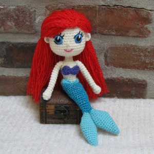 ARIEL Mermaid Amigurumi Pattern Crochet Doll Pattern Amigurumi Princess Pattern Tutorial PDF Plush Doll Girl image 3