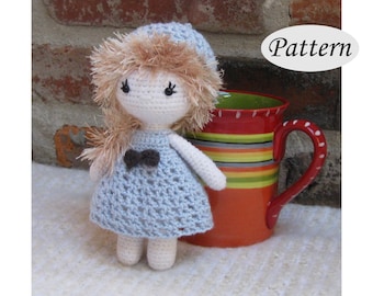 Little Cutie AMY - Amigurumi Pattern Crochet Doll Pattern - Tutorial - PDF - Plush Doll Girl
