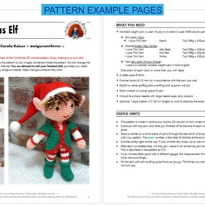 Christmas Xmas ELF BOY Amigurumi Pattern Crochet Doll Pattern Tutorial PDF Plush Doll Boy image 5