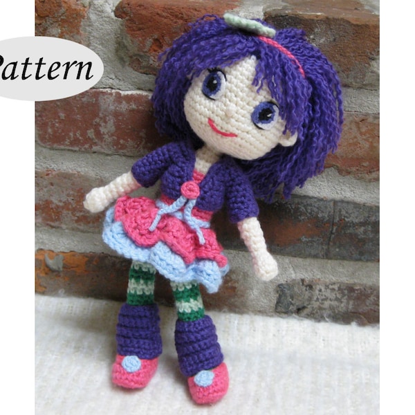 PLUM PUDDING - Strawberry Shortcake - Amigurumi Pattern Crochet Doll Pattern - Tutorial - PDF - Plush Doll Girl