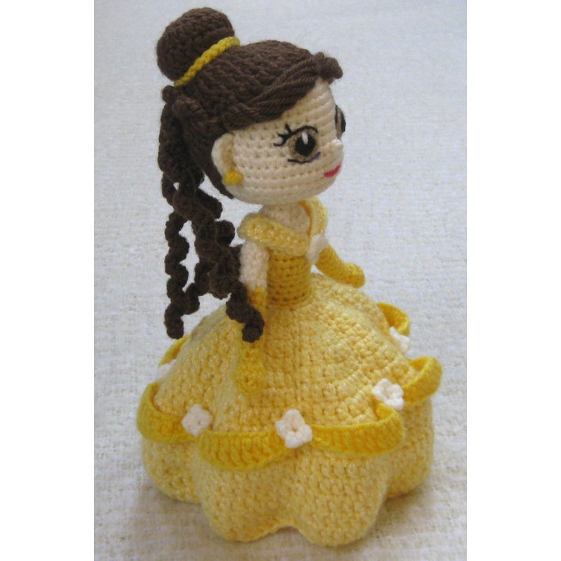 BELLE Amigurumi Pattern Crochet Doll Pattern Amigurumi Princess Pattern Tutorial PDF Plush Doll Girl image 4