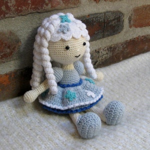 SNOWFLAKE Winter Girl Amigurumi Pattern Crochet Doll Pattern Tutorial PDF Plush Doll Girl image 2