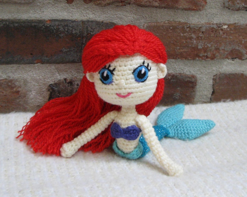 ARIEL Mermaid Amigurumi Pattern Crochet Doll Pattern Amigurumi Princess Pattern Tutorial PDF Plush Doll Girl image 2