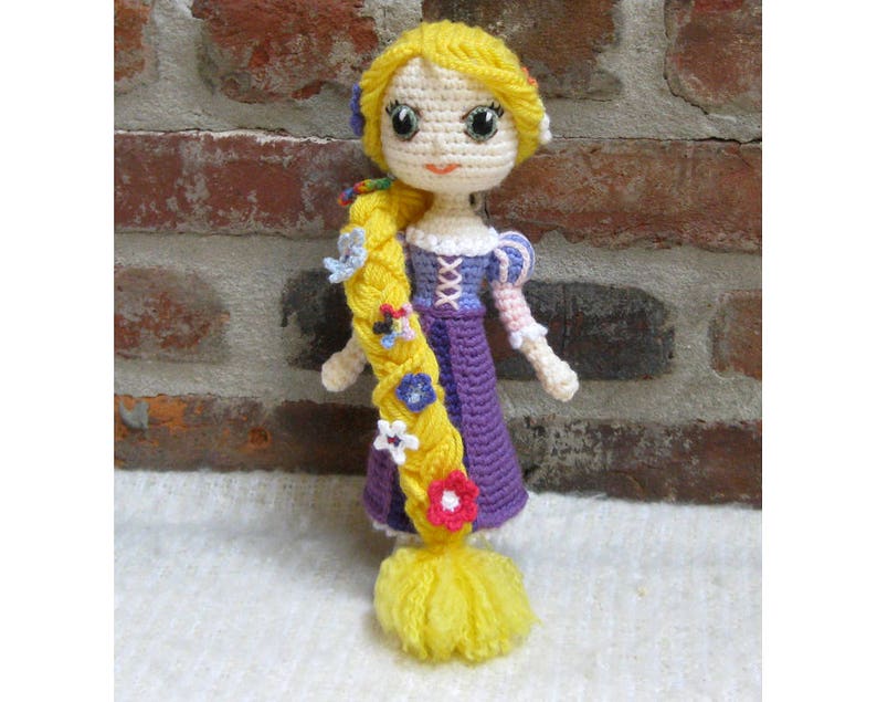 RAPUNZEL Amigurumi Pattern Crochet Doll Pattern Amigurumi Princess Pattern Tutorial PDF Plush Doll Girl image 3