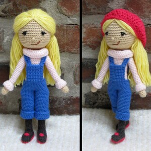 WINTER GIRL Amigurumi Pattern Crochet Doll Pattern Tutorial PDF Plush Doll Girl image 2