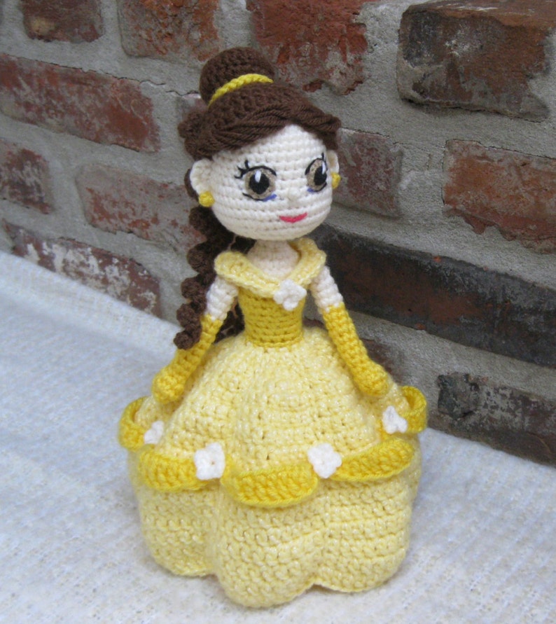 BELLE Amigurumi Pattern Crochet Doll Pattern Amigurumi Princess Pattern Tutorial PDF Plush Doll Girl image 2