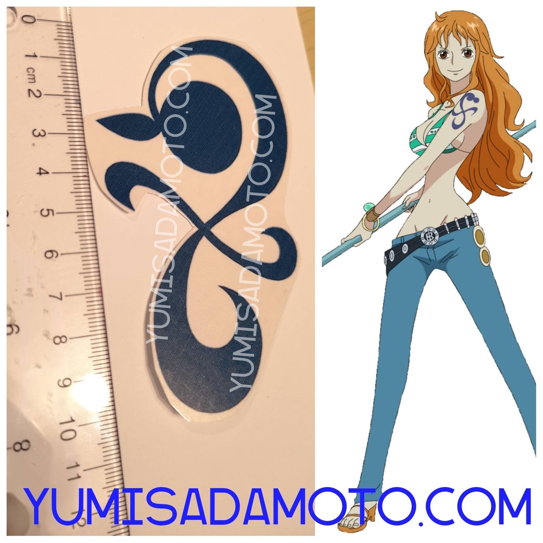  2 Pcs Nami tattoo cosplay Animation Cartoon logo