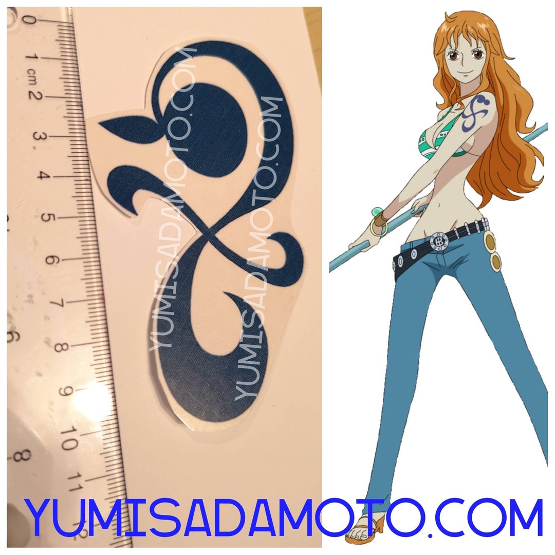  2 Pcs Nami tattoo cosplay Animation Cartoon logo tatoo tattoo  Sticker (Nami) : Beauty & Personal Care