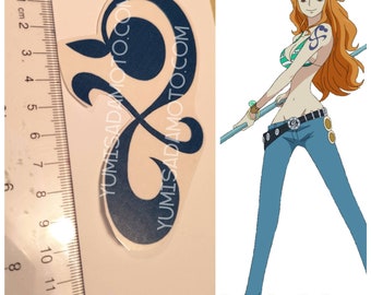 Nami one piece temporary tattoo arm part cosplay costume party fan live action