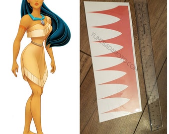 Pocahontas Tattoo temporäres Tattoo für Cosplay Kostüm oder Party Disney Prinzessin Natur