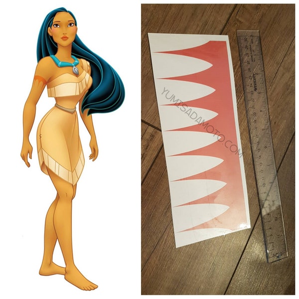 Pocahontas tatoo temporary tattoo for cosplay costume or party Disney princess nature