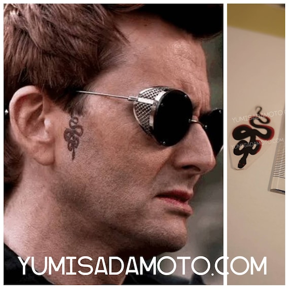 smid væk champion Tahiti Crowley Good Omens Tattoo David Tenant Season 2 Michael Sheen - Etsy Hong  Kong